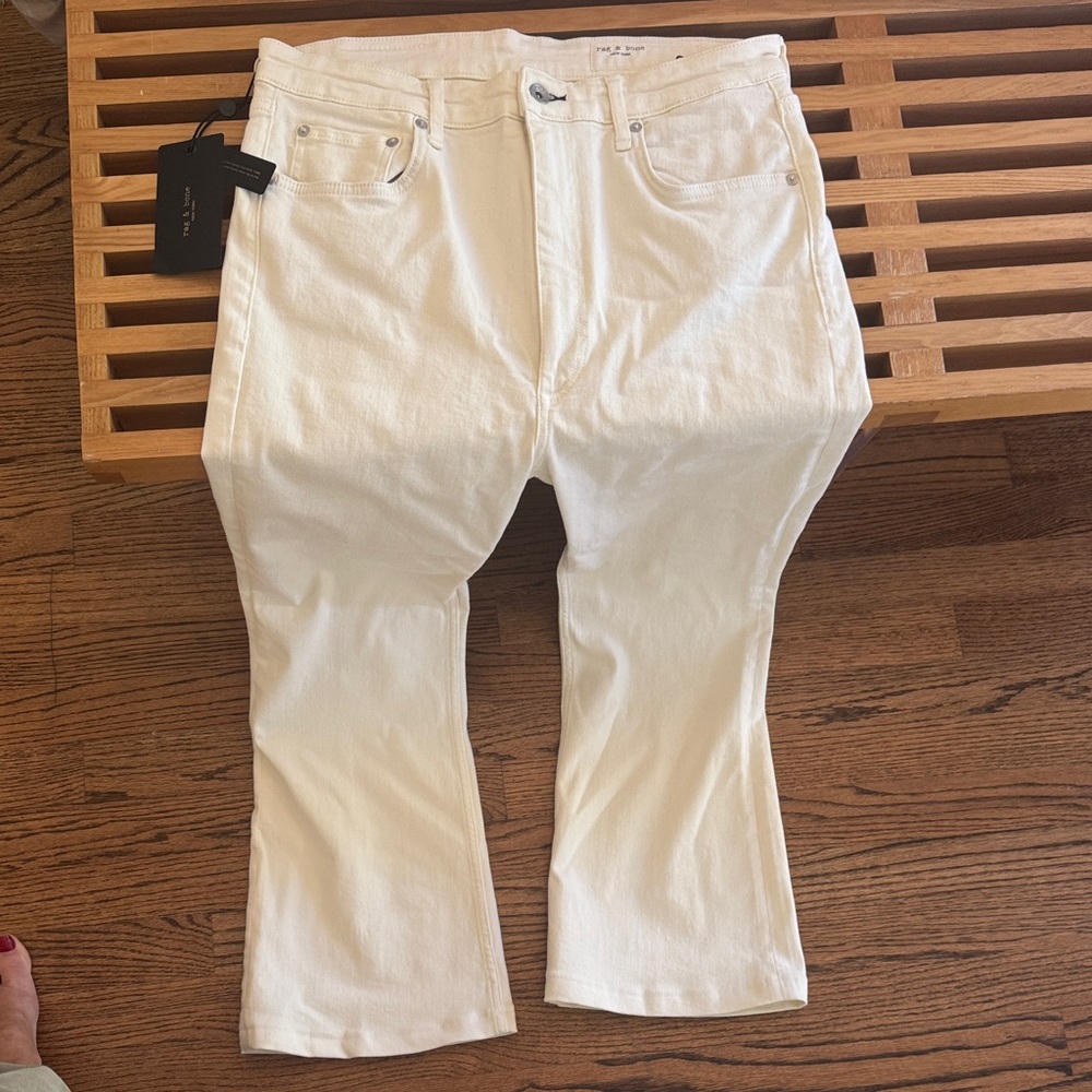 rag & bone women’s Off-White Bootcut Jeans